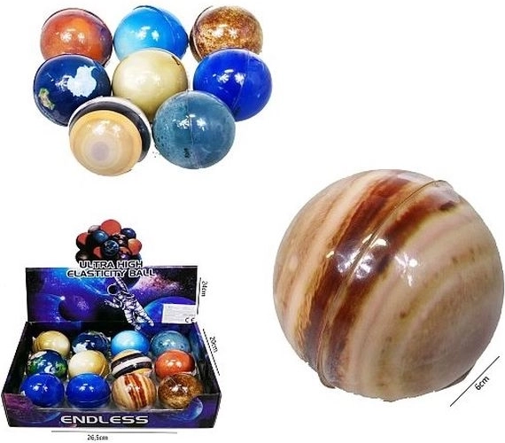 Szuperpattogó bolygós labda 6 cm