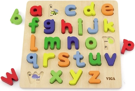 Viga fa betűkirakó ABC-szortírozó