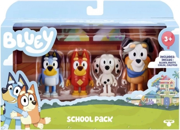 Iskolai csomag 4 db Bluey figura