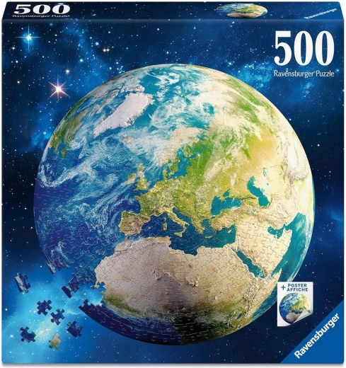 Ravensburger kerek puzzle Föld bolygó 500 darab