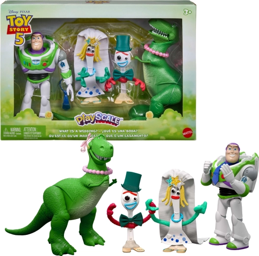 Mattel Disney Toy Story 5 PlayScale figura szett – Forky és Karen Beverly esküvője