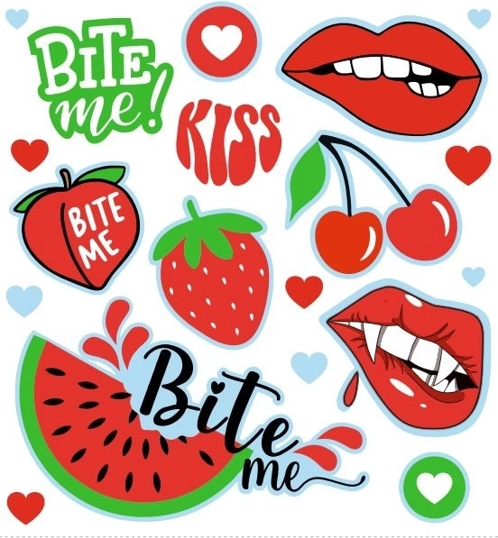 Vasalható foltok Bite Me – dekoratív ruhamatricák