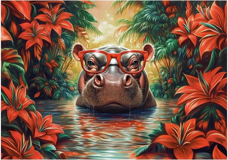 Puzzle Víziló pihenő 500 darabos CASTORLAND
