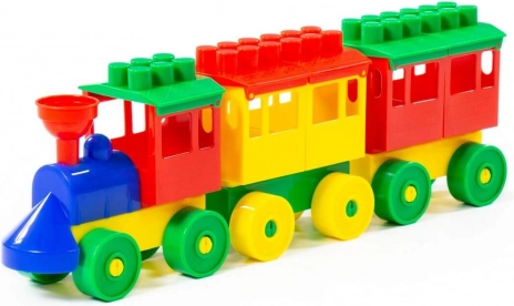 Színes műanyag vonatkészlet 3 éves kortól