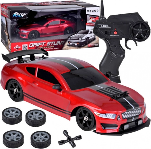 RC drift autó 4x4 1:16 füsthatással és LED világítással