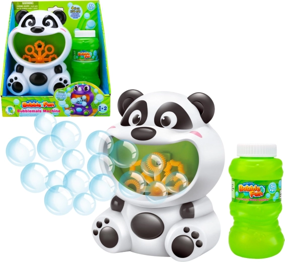 Bubble Fun panda buborékfújó gép 118 ml utántöltővel