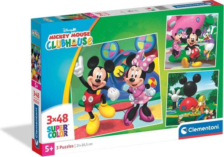CLEMENTONI Mickey Egér klubháza kirakó 3×48 darab