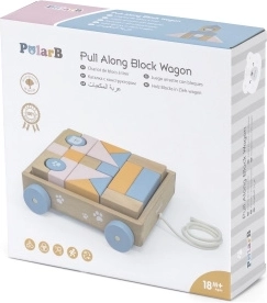 VIGA PolarB fa húzós kocsi kockákkal 21 db