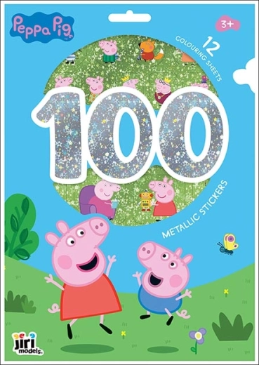 Peppa malac: színezőfüzet-szett 100+ metál hatású matricával