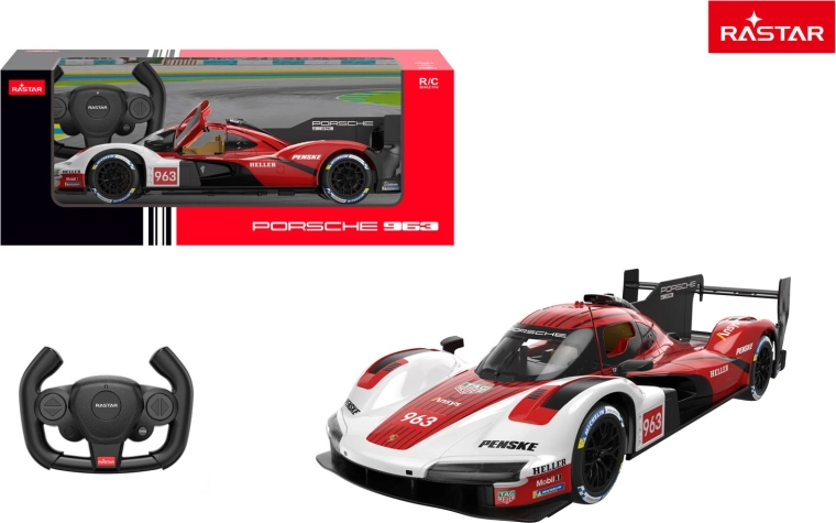 Rastar távirányítós autó Porsche 963 LMDh 1:14 piros