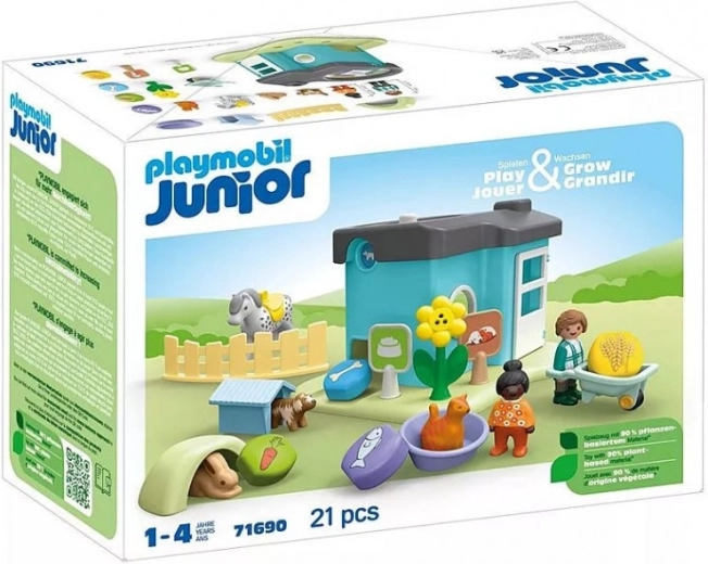 Junior 71690 állathotel etetőadagolóval figurakészlet