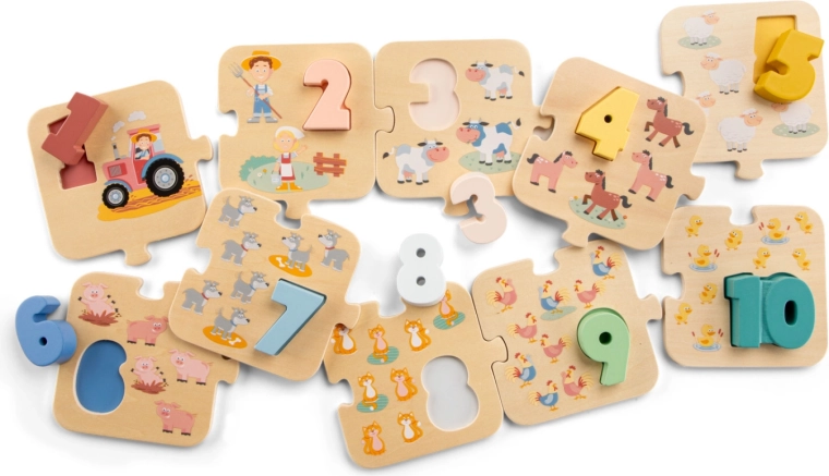 Puzzle Tanuljuk a számokat Farm