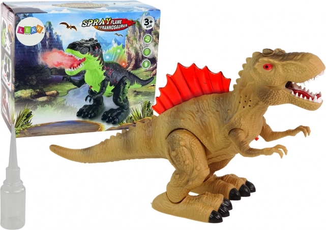 Interaktív dinoszaurusz vízgőzzel és fényhatásokkal