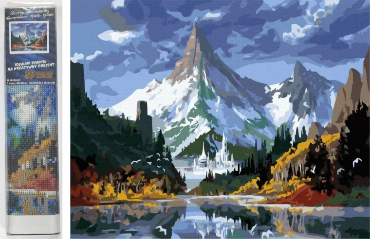 Gyémántfestés Jeges kastély a hegyekben 30 × 40 cm