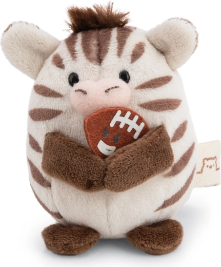 Pihe-puha Stripey zebra a tenyérbe