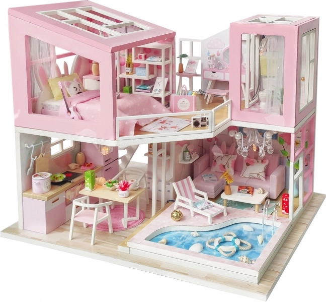 Részletgazdag modern villa miniatűrben