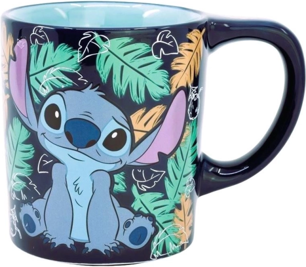 Stor biztonságos kerámia bögre Lilo és Stitch mintával Smartgrip technológiával, 300 ml