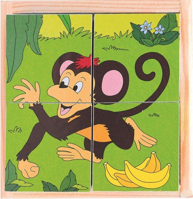 Zoo puzzle kockák