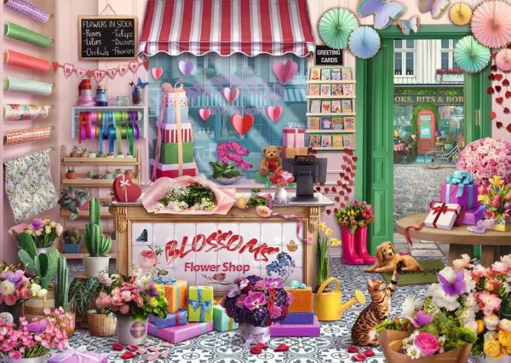 Virágüzlet kirakó 1000 darabos RAVENSBURGER
