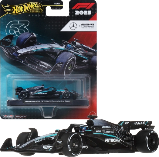 Hot Wheels Premium Mercedes-Benz F1 George Russell #63 Forma–1-es versenyautó