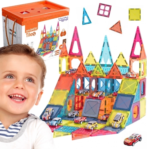 Woopie mágneses építőkészlet 7,5 cm – parkoló 112 darab