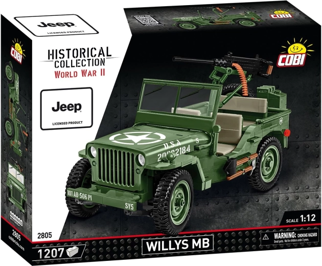 Cobi Jeep Willys MB 1:12 építőkészlet 1207 darabbal