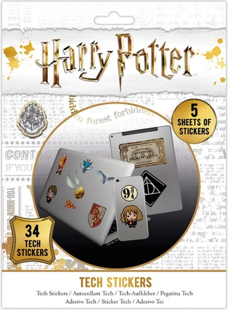 Harry Potter mintás matricák, 34 darabos készlet