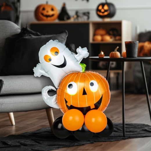 Halloween léggömbdekoráció tök motívummal