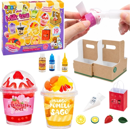 Kreatív DIY készlet: mini italok – milk tea és bubble tea