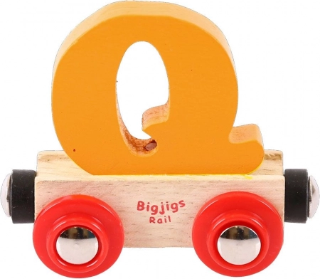 Bigjigs Rail Q betűs fa vagon