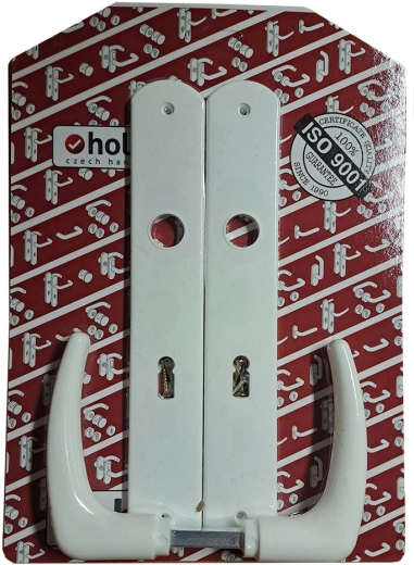 Klasszikus ajtókilincs XXL címmel, fehér, 90 mm-es tollas (BB) zárhoz