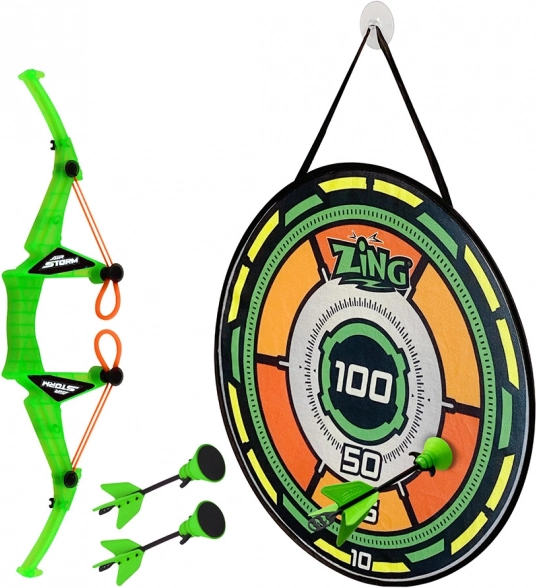 Íj céltáblával és nyilakkal gyerekeknek