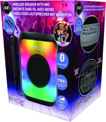 Lexibook iParty Bluetooth karaoke hangszóró mikrofonnal