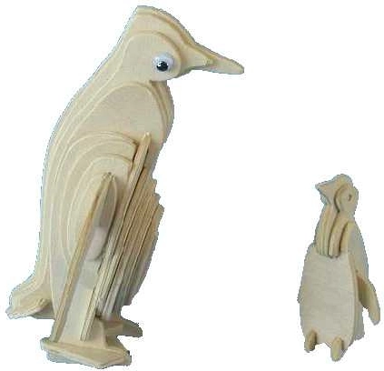 Woodcraft fa 3D puzzle pingvin