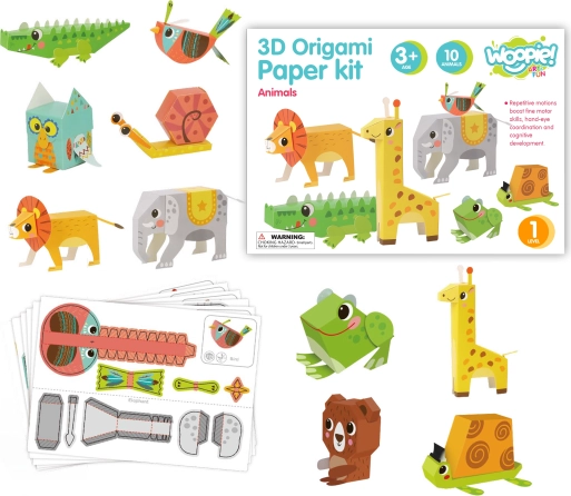 Woopie ART&FUN kreatív 3D origami készlet – készíts 10 kisállatot