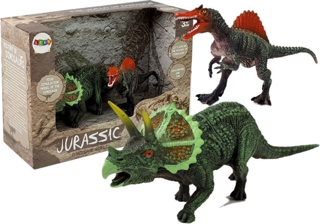 Dinoszaurusz figura készlet - Spinosaurus, Triceratops