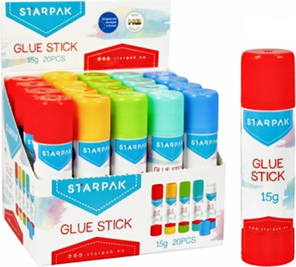 STARPAK ragasztóstift 15 g színes borítással – 1 db