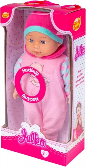 Beszélő Julka baba 32 cm ajándékdobozban