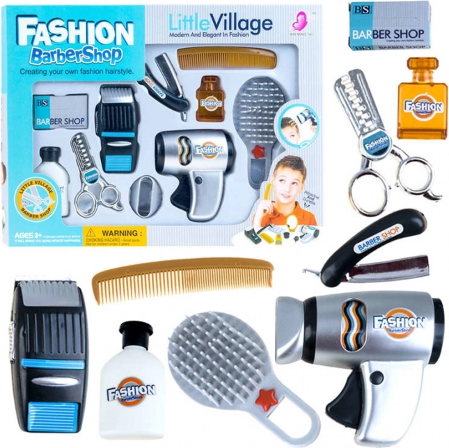 Gyermek fodrászkészlet Elegáns BARBER + kiegészítők