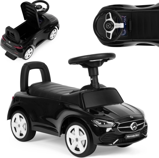 Mercedes C CLASS járgány interaktív kormánnyal, fekete színben