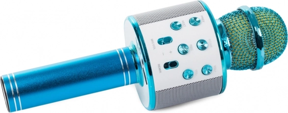 Bluetooth vezeték nélküli karaoke mikrofon beépített hangszóróval – Kék