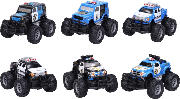 Lendkerekes terepjáró rendőrautó 14 cm - 1 darab