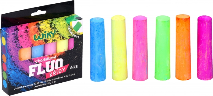 Fluoreszkáló járdakréták 6 db