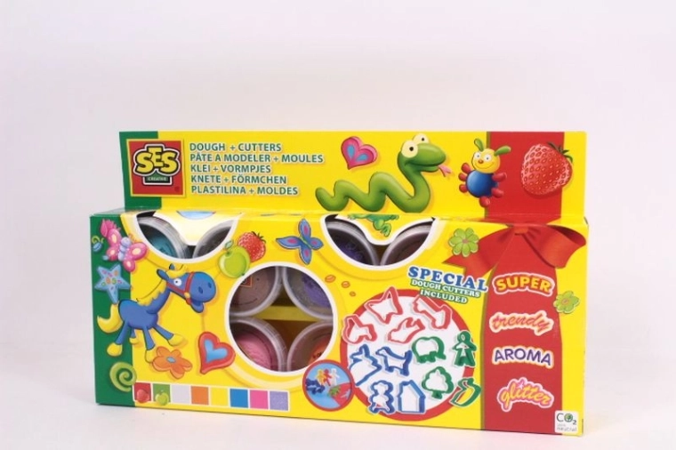 SES gyurma készlet 8×90 g formákkal (12 db)