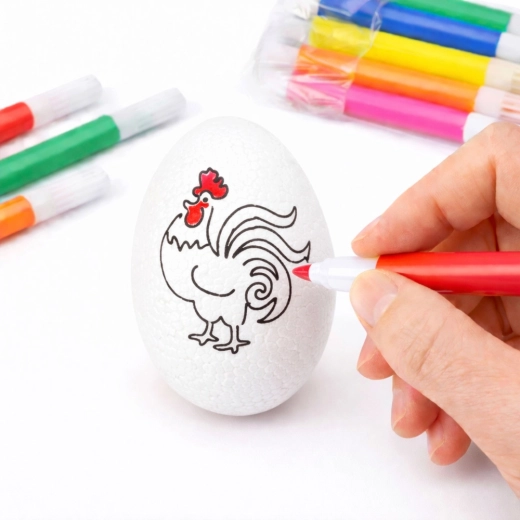 Előre nyomtatott kakasos minta