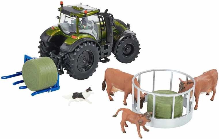 Részletgazdag Valtra traktor sofőrfigurával