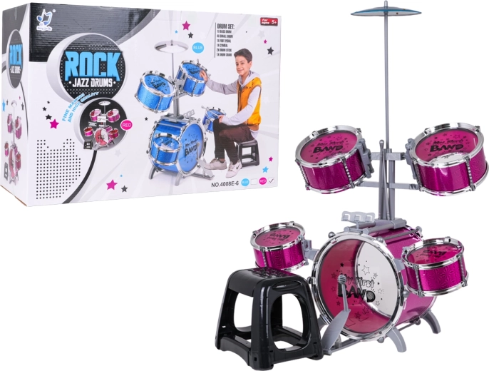 ROCK BAND rózsaszín gyerekdobfelszerelés
