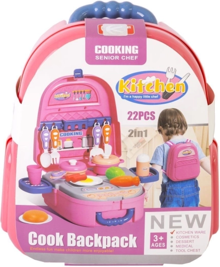 Mini gyermek konyha hátizsákban