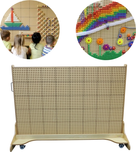 MASTERKIDZ szabadon álló kreatív STEM tábla 166 × 125 cm