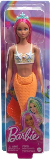 Barbie sellő baba narancssárga farokkal